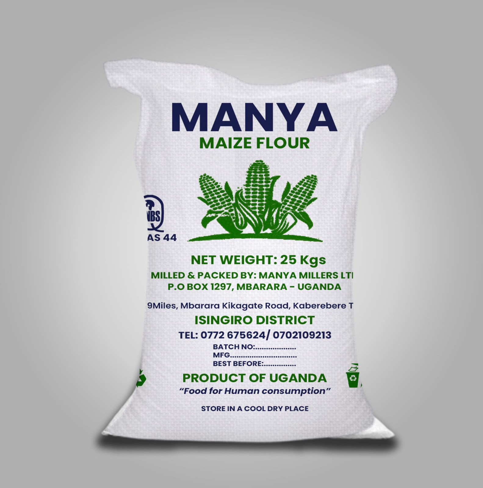 Maize Flour 25kg Plain (Retail) Manyakabi Area Cooperative Enterprise